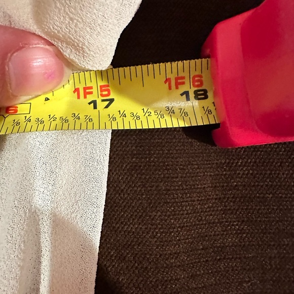 Ann Hobbs For Cattiva Cream Sheer Shoulder Pads Dimond Sequence & Pearls Sz M/L - Picture 14 of 16